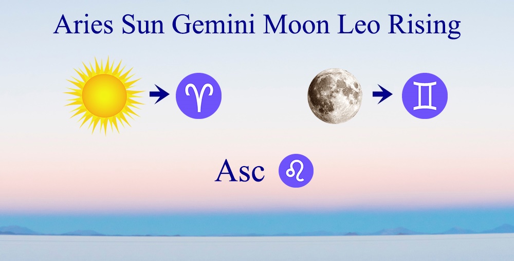 Aries Sun Gemini Moon Leo Rising - Combination of the big three of astrology