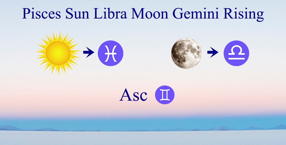 Pisces Sun Libra Moon Gemini Rising
